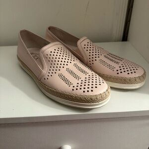 Tod's Light Pink Espadrille Slip-Ons